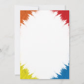 Invitation Course de couleur de l'invitation | d'anniversaire (Dos)