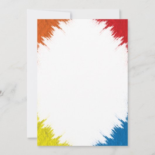 Invitation Course de couleur de l'invitation | d'anniversaire (Dos)