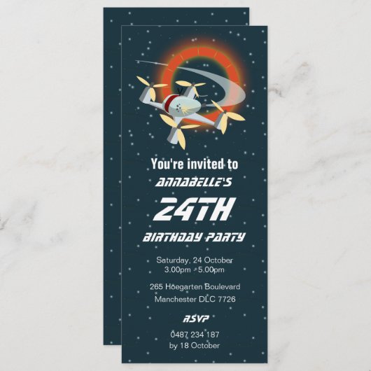 Invitation Course de drones (Devant / Derrière)