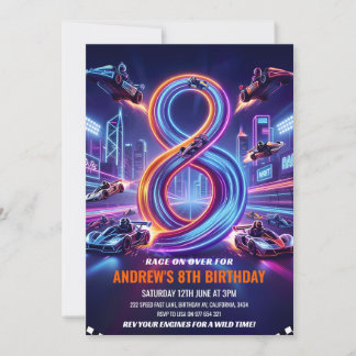 Invitation Course de Kart pour 8ème Anniversaire