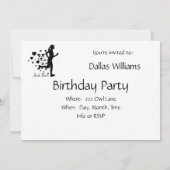 Invitation Course de piste Coureur thème Anniversaire (Dos)