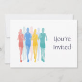 Invitation Course de piste Coureur thème Anniversaire (Devant)