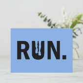 Invitation Course de silhouette pour le marathon de coureur (Debout devant)