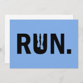 Invitation Course de silhouette pour le marathon de coureur (Devant / Derrière)