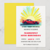 Invitation Course de vitesse moderne Red Sport Voiture Annive (Devant / Derrière)