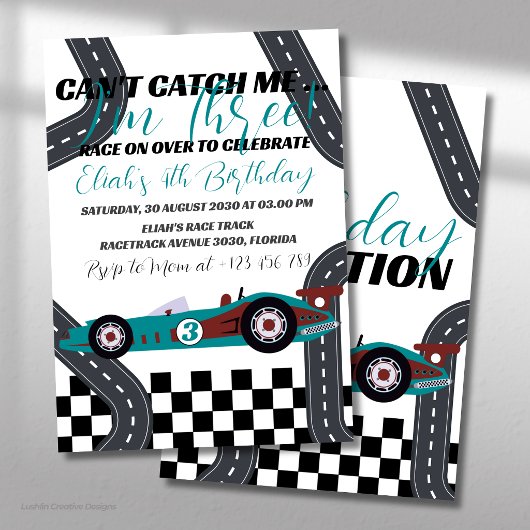 Invitation Course de voiture d'anniversaire Need for Speed