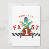 Invitation Course de voiture de course Fast One Dragon 1er an (Dos)