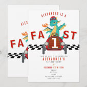 Invitation Course de voiture de course Fast One Dragon 1er an (Devant / Derrière)