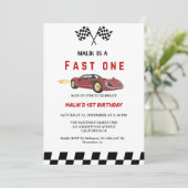 Invitation Course de voiture Fast One Boy Premier anniversair (Debout devant)