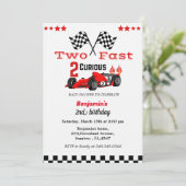 Invitation Course de voiture Grossissant deux rapide deuxième (Debout devant)