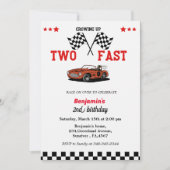 Invitation Course de voiture Grossissant deux rapide deuxième (Devant)