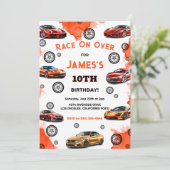 Invitation Course d'enfants sur la course de vitesse supérieu (Debout devant)