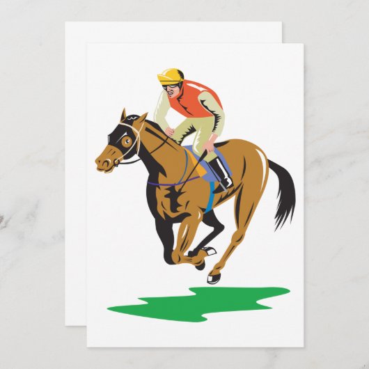 Invitation Course hippique (Devant / Derrière)