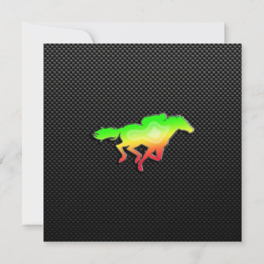 Invitation Course hippique élégante (Dos)