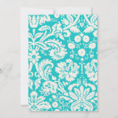 Invitation Course hippique Turquoise (Dos)