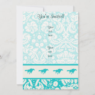 Invitation Course hippique Turquoise