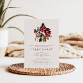 Invitation Course Horse Derby Party moderne équestre