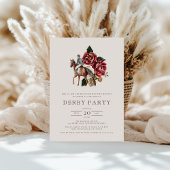 Invitation Course Horse Derby Party moderne équestre