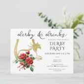 Invitation Course Moderne de Derby et de Boissons Cheval de C (Debout devant)