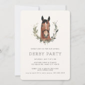 Invitation Course moderne Horse Derby Party équestre (Devant)