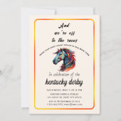 Invitation Course moderne Horse Derby Party équestre (Devant)