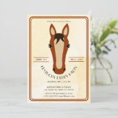 Invitation Course moderne Horse Derby Party équestre (Debout devant)