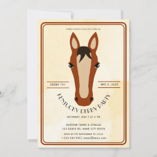 Invitation Course moderne Horse Derby Party équestre