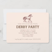 Invitation Course moderne Horse Derby Party équestre (Devant)