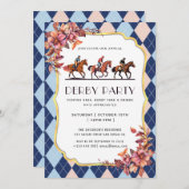 Invitation Course moderne Horse Derby Party équestre (Devant / Derrière)