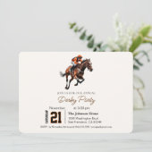 Invitation Course moderne Horse Derby Party équestre (Debout devant)