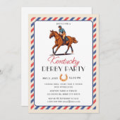 Invitation Course moderne Horse Derby Party équestre (Devant / Derrière)