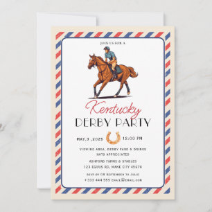 Invitation Course moderne Horse Derby Party équestre