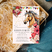 Invitation Course moderne Horse Derby Party équestre