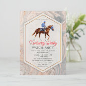 Invitation Course moderne Horse Derby Party équestre (Debout devant)