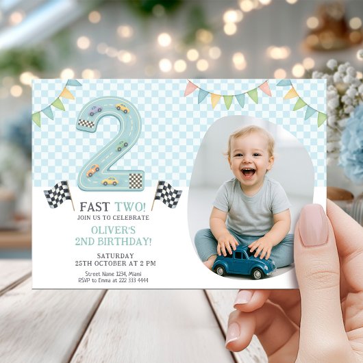 Invitation Course Pastel Rapide Deux Anniversaire