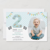 Invitation Course Pastel Rapide Deux Anniversaire (Devant)