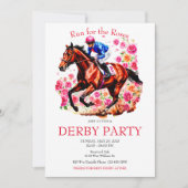 Invitation Course pour la course Rose Horse Derby Party (Devant)