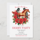 Invitation Course pour la course Rose Horse Derby Party (Devant)