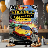 Invitation Course rapide voiture Anniversaire