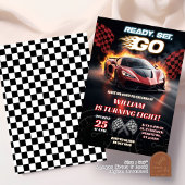 Invitation Course Red Sport Voiture Anniversaire Garçon