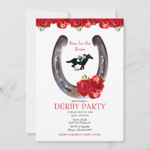 Invitation Course rose Horse Derby Party