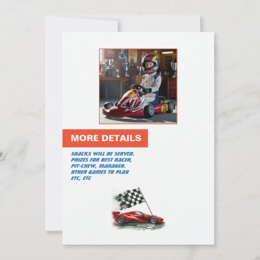 Invitation Course Speed Magazine Couverture Anniversaire (Dos)