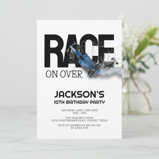 Invitation Course sur la course moderne Voiture Voiture Boy A (Debout devant)