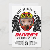 Invitation Course sur la photo fête d'anniversaire (Devant)