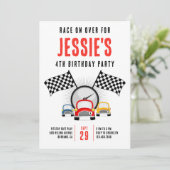 Invitation Course sur la voiture Plus de voiture Anniversaire (Debout devant)