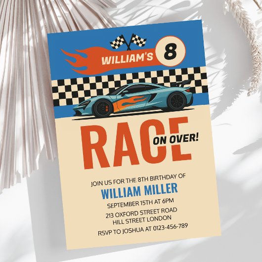 Invitation Course sur plus de Cool Voiture Race Boys Annivers