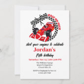 Invitation Course Sur Plus Red Race Voiture À Tout Âge Annive (Devant)