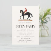 Invitation Course vintage Jockey Derby Party (Debout devant)