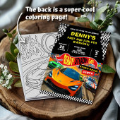 Invitation Course voitures fête d'anniversaire