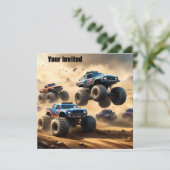 Invitation Courses de Monster Trucks dans le désert, (Debout devant)